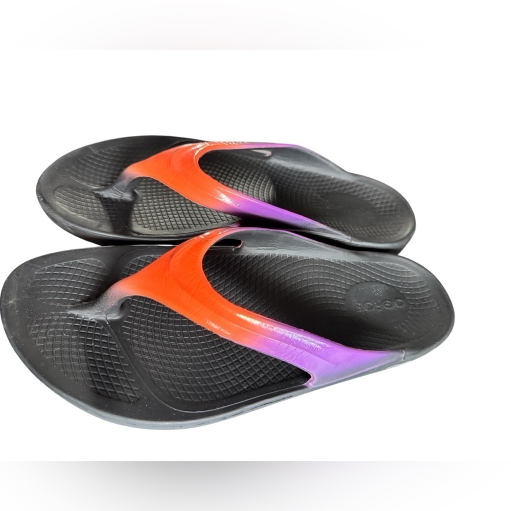 OOFOS WOMENS OOLALA LUXE SUNSET SANDALS SZ 10